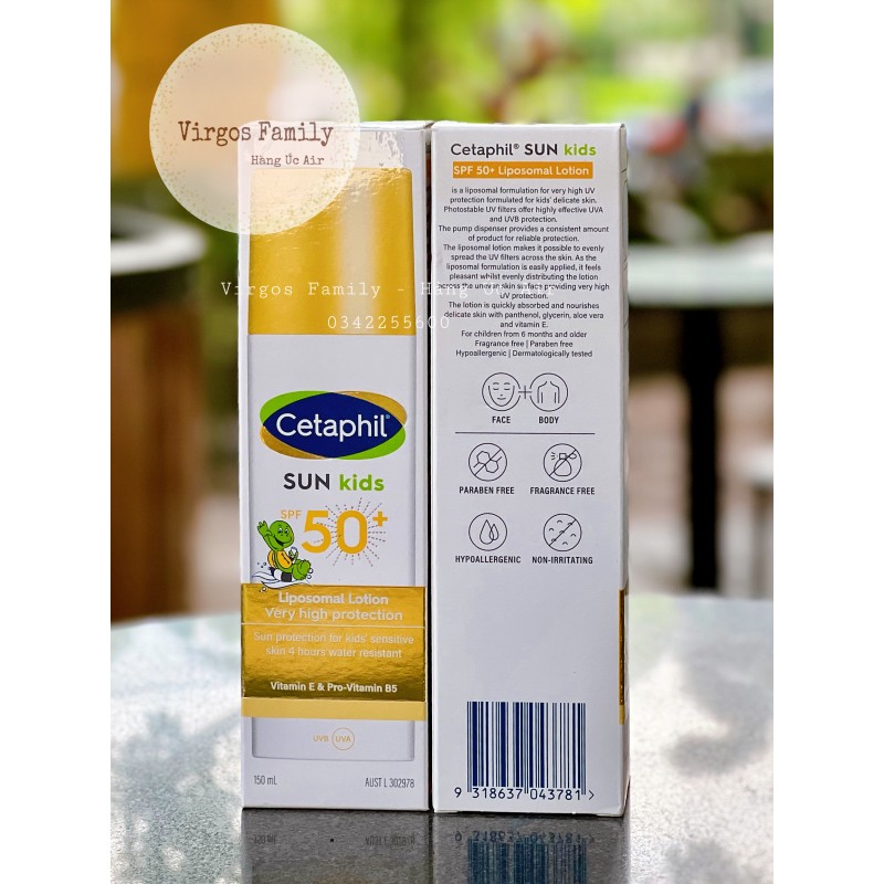 Xịt chống nắng cho trẻ em Cetaphil Sun Kids SPF 50+ 150ml