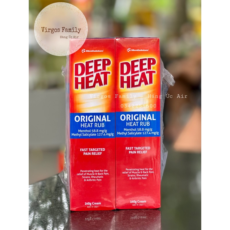 Kem xoa bóp giảm đau nhức cơ xương khớp Deep Heat Australia