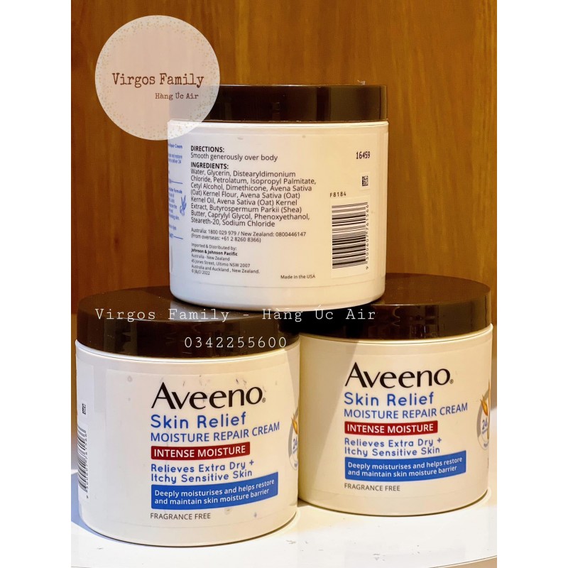 Kem dưỡng ẩm Aveeno Skin Relief Repair Cream 311g cung cấp độ ẩm giúp làm dịu da khô nứt nẻ