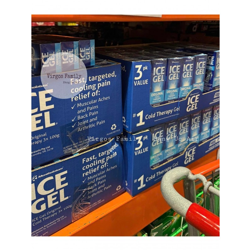 Gel lạnh xoa bóp giúp giảm nhanh các cơn đau cơ Mentholatum Ice Gel Original Cold Gel 100g