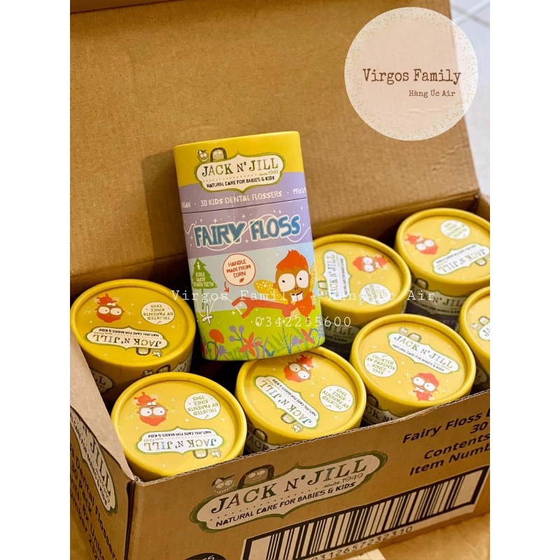 Tăm chỉ nha khoa hữu cơ cho bé Jack N Jill Natural Kids Floss Picks 30 chiếc