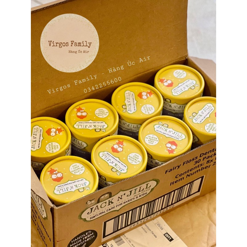 Tăm chỉ nha khoa hữu cơ cho bé Jack N Jill Natural Kids Floss Picks 30 chiếc