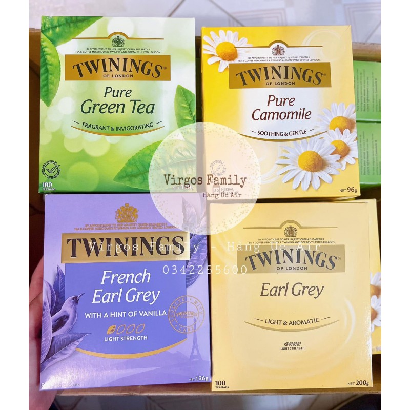 Trà túi lọc Twinings of London vị trái cây thảo mộc các vị hộp to