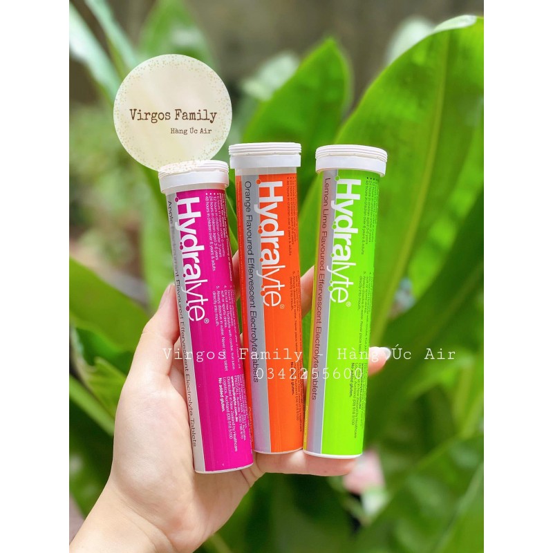 viên sủi bù nước điện giải Hydralyte Multi-Flavour Effervescent Electrolyte Tablets 60 viên