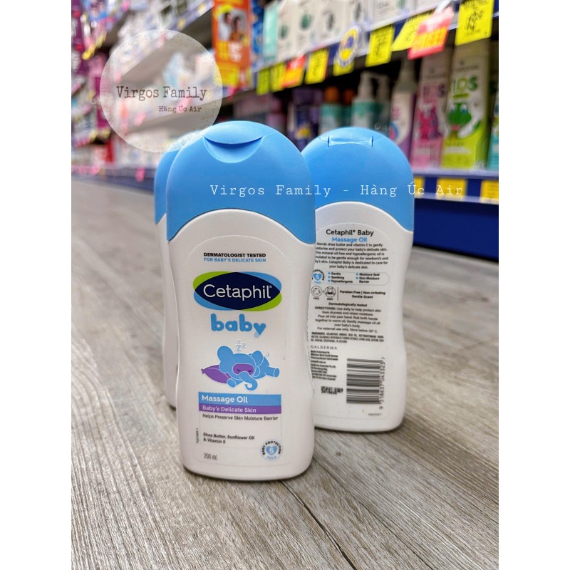 Dầu Massage Cetaphil Baby Massage Oil 200ml – Dưỡng Ẩm & Bảo Vệ Làn Da Nhạy Cảm Của Bé