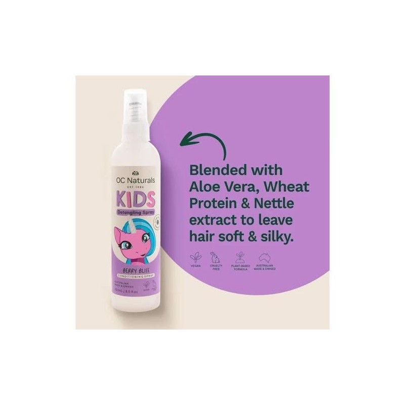 Xịt dưỡng tóc gỡ rối cho bé Organic Care Kids Detangling Spray 250ml