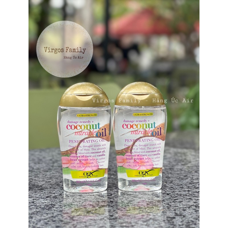 Dầu Dưỡng Tóc OGX Coconut Miracle Oil 100ml – Phục Hồi & Dưỡng Ẩm Tóc Khô, Hư Tổn