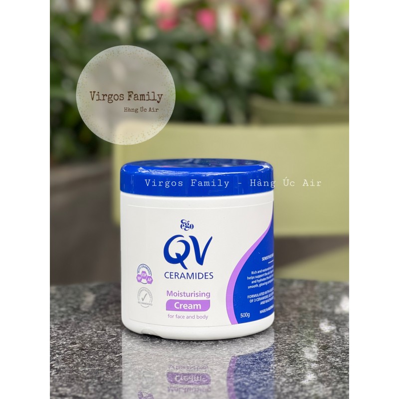 Ego QV Ceramides Cream 500g – Kem Dưỡng Ẩm Phục Hồi Hàng Rào Bảo Vệ Da