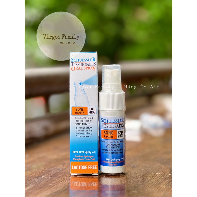 Xịt Khoáng Vi Lượng Schuessler Tissue Salts Calc Phos 30ml – Tăng Cường Sức Khỏe Xương Khớp