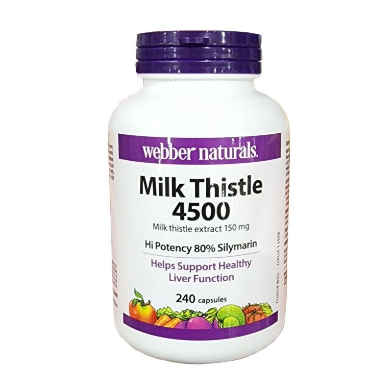 Viên Uống Bổ Gan Webber Naturals Milk Thistle 4500 Hộp 240 Viên