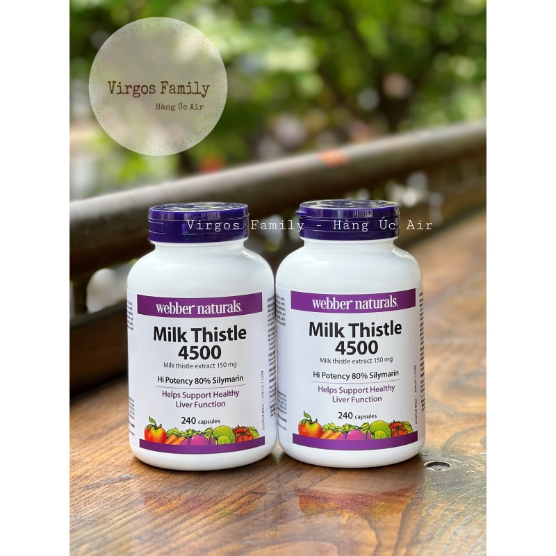 Viên Uống Bổ Gan Webber Naturals Milk Thistle 4500 Hộp 240 Viên