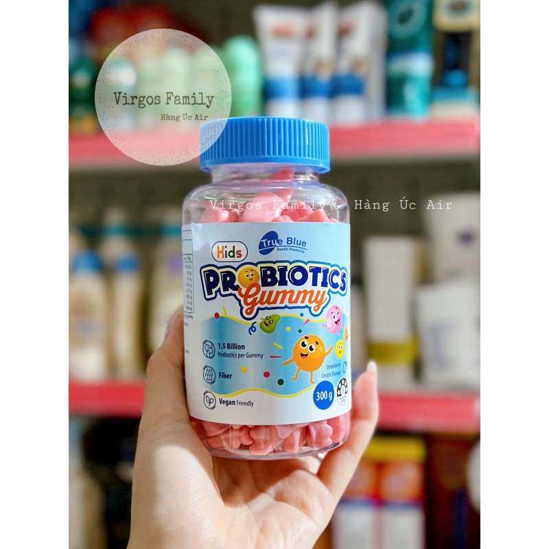Kẹo dẻo bổ sung men vi sinh cho bé True Blue Probiotics Gummy 300g