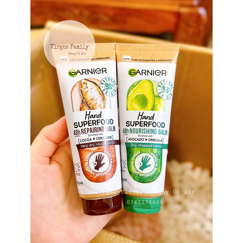 Kem dưỡng da tay Garnier Hand Superfood 48H Repairing Balm 75ml
