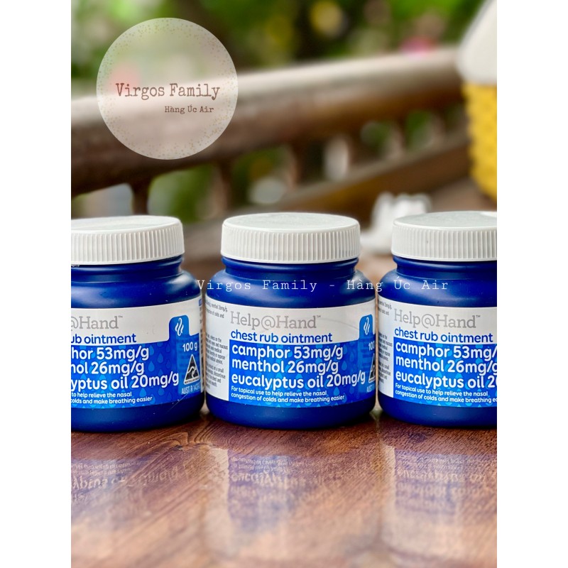Sáp Xoa Ngực Giảm Nghẹt Mũi & Ho Hiệu Quả Help@Hand Chest Rub 100g