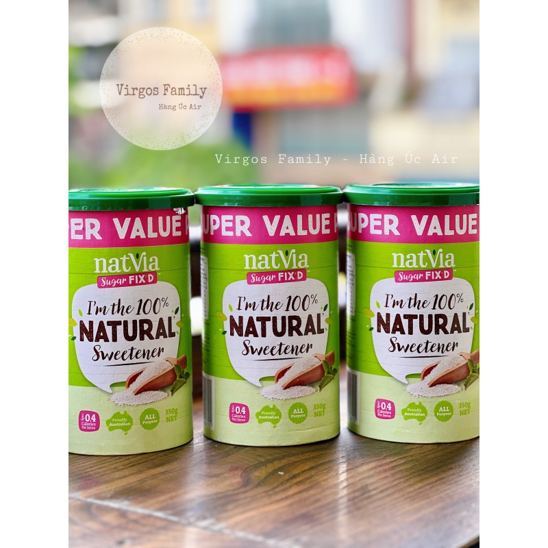 Đường cỏ hữu cơ ăn kiêng Natvia Sweetener Canister 350g