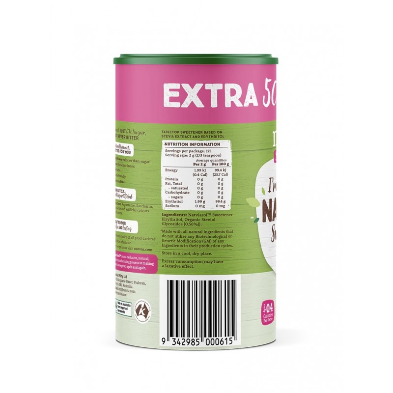 Đường cỏ hữu cơ ăn kiêng Natvia Sweetener Canister 350g
