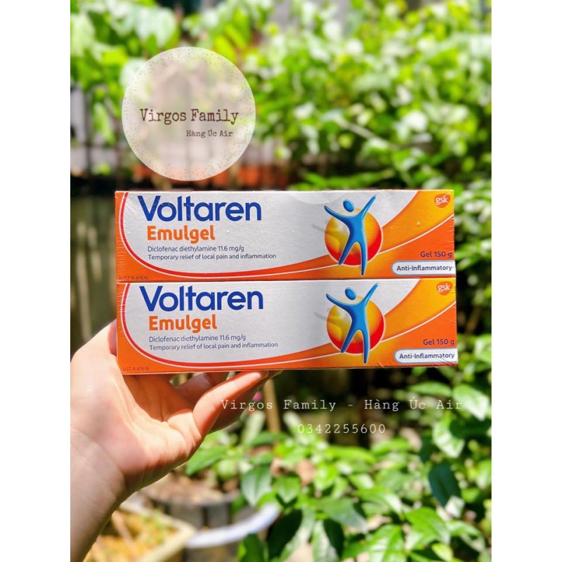 Gel giảm đau cơ, bong gân, chấn thương Voltaren Pain Relief Gel 150g