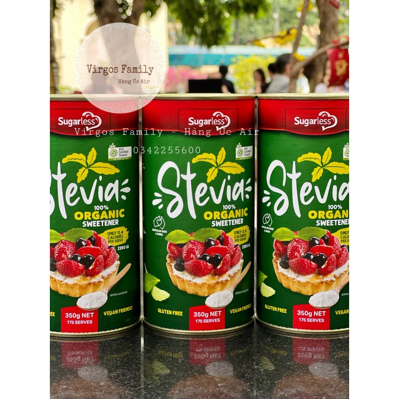 Đường cỏ ngọt hữ cơ Sugarless Stevia Organic 350g