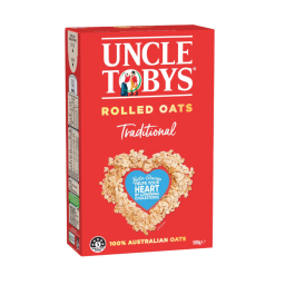 Yến mạch nguyên hạt Úc Uncle Tobys Rolled Oats Traditional Porridge 500g