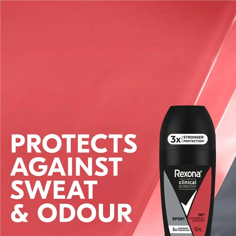 Lăn khử mùi nam Rexona Men Clinical Protection Antiperspirant Roll On Sport 50ml khử mùi 96 giờ