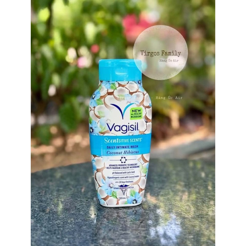 Dung dịch vệ sinh phụ nữ Vagisil Intimate Wash Coconut Hibiscus 240ml