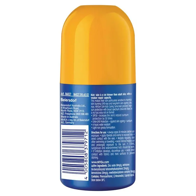 Kem chống nắng cho trẻ em dạng lăn NIVEA Sun Kids Protect & Play SPF50+ Roll-On 65ml