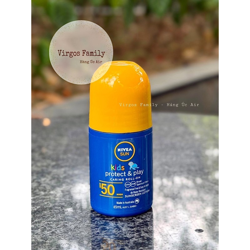 Kem chống nắng cho trẻ em dạng lăn NIVEA Sun Kids Protect & Play SPF50+ Roll-On 65ml