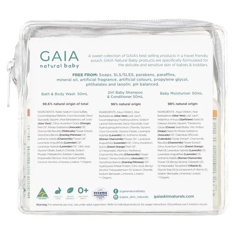 Bộ chăm sóc da cho bé GAIA Natural Baby Mini Traveller