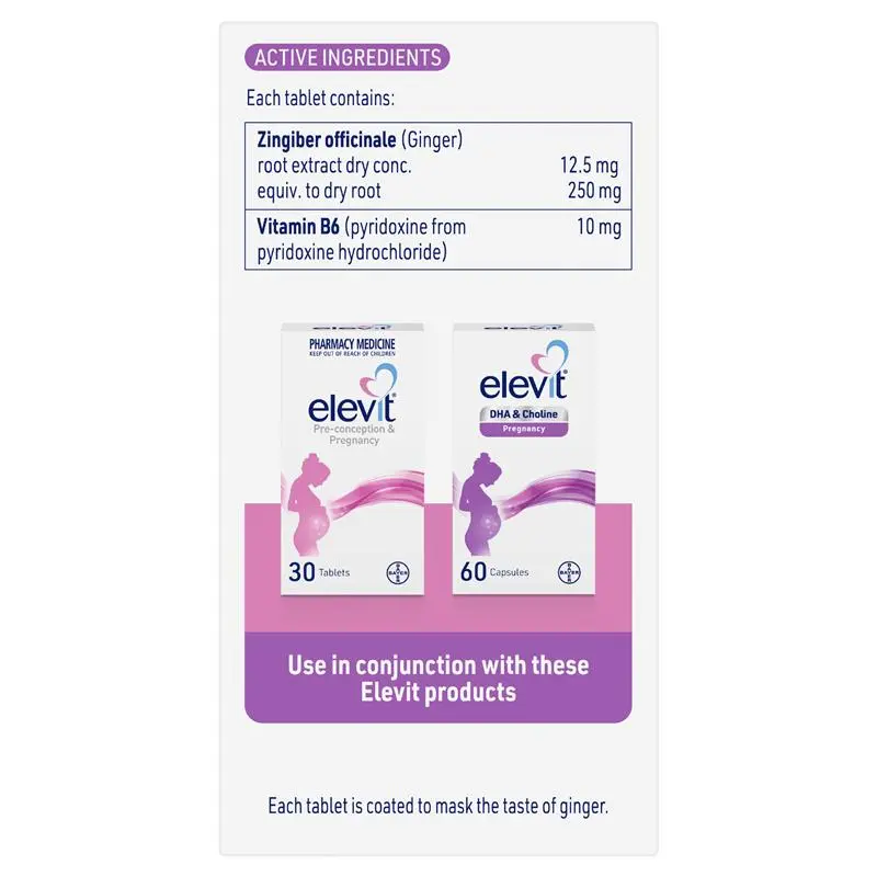 Viên hỗ trợ giảm nghén Elevit Morning Sickness Relief Pregnancy 60 Viên