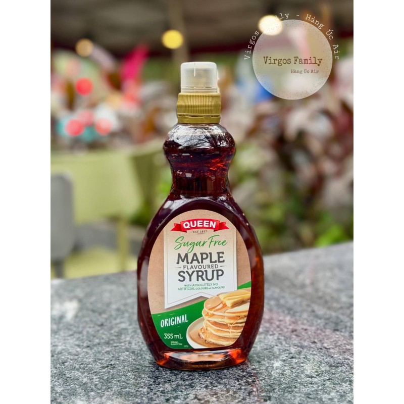 Syrup lá phong không đường Queen Sugar Free Maple Flavoured Syrup 355ml