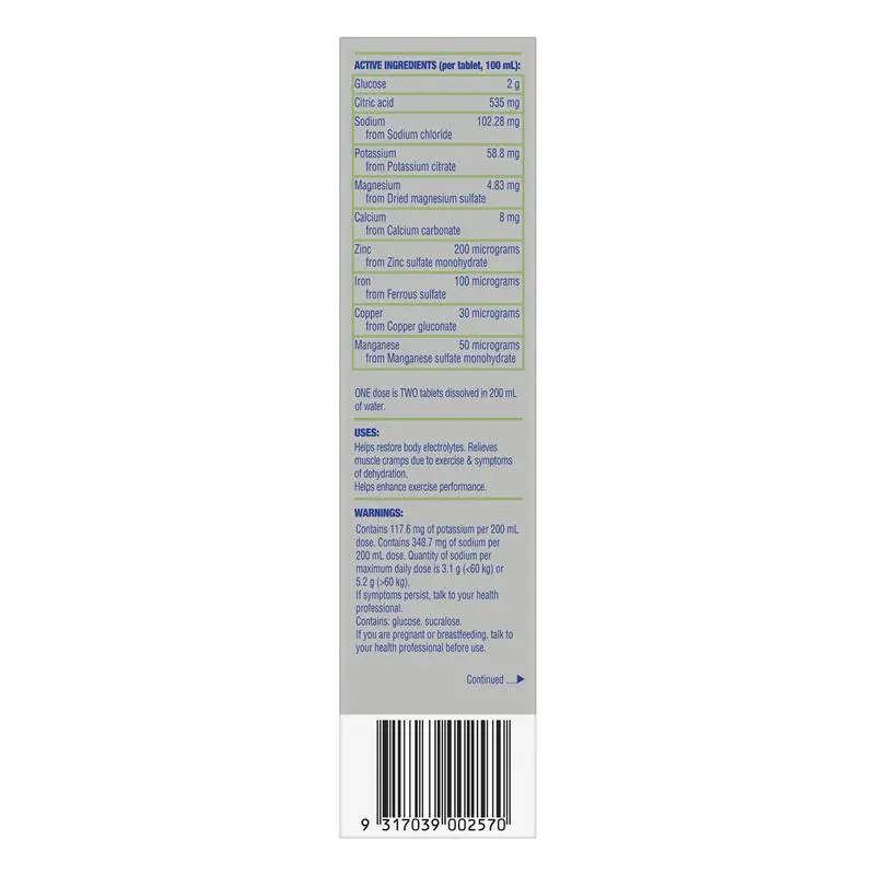 Viên sủi bù điện giải Hydralyte Plus Sport Lemon Lime 20 viên