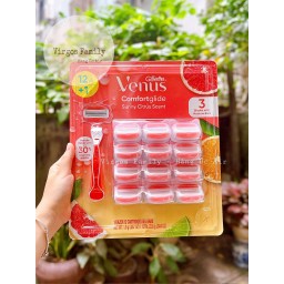 Dao cạo Gillette Venus Comfortglide Sunny Citrus Scent Set 12 đầu dao + 1 cán