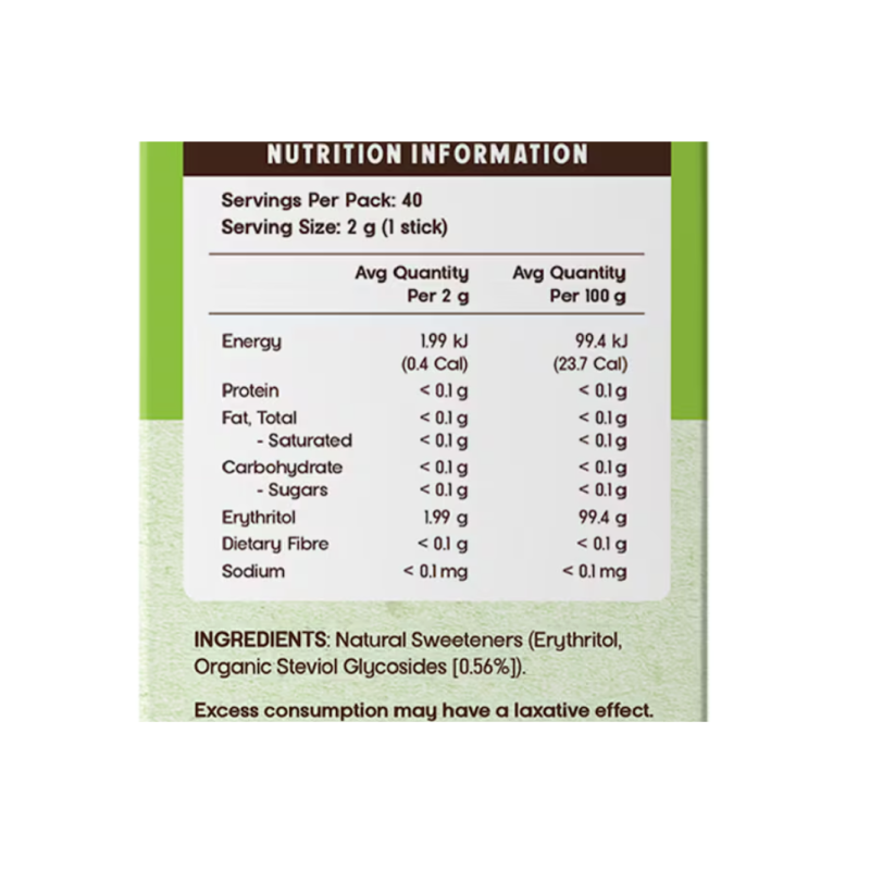 Đường ăn kiêng cỏ ngọt Natvia Sweetener Sticks 40 gói
