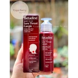 Dung Dịch Súc Họng Kháng Khuẩn Hỗ Trợ Giảm Đau Rát Họng Betadine Sore Throat Gargle Ready To Use 120mL