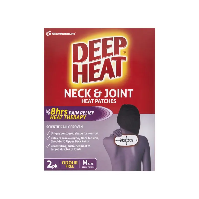 Miếng dán nhiệt Deep Heat giảm đau cổ, vai và khớp 2 miếng