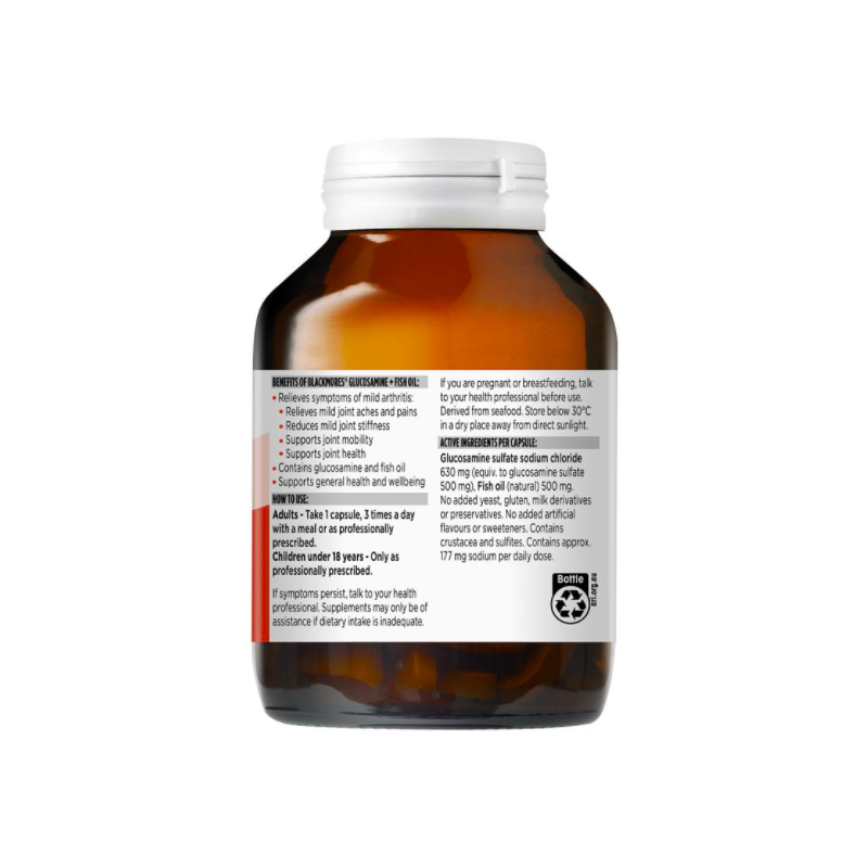 Viên bổ sung Glucosamine kết hợp dầu cá hỗ trợ xương khớp Blackmores Glucosamine + Fish Oil 90 viên