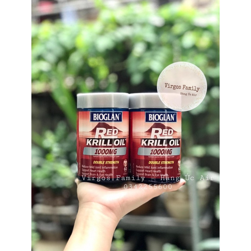 Dầu nhuyễn thể Bioglan Red Krill Oil 1000mg 60 viên