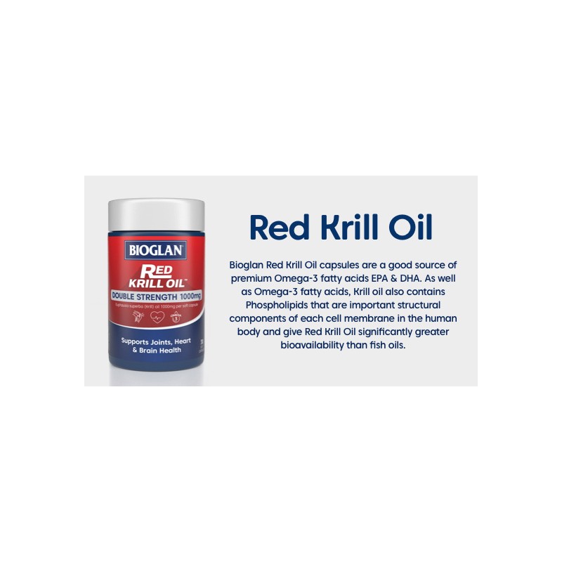 Dầu nhuyễn thể Bioglan Red Krill Oil 1000mg 60 viên