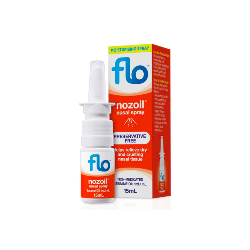 Xịt mũi giữ ẩm khoang mũi, chống viêm mũi FLo Nozoil Nasal Spray 15ml