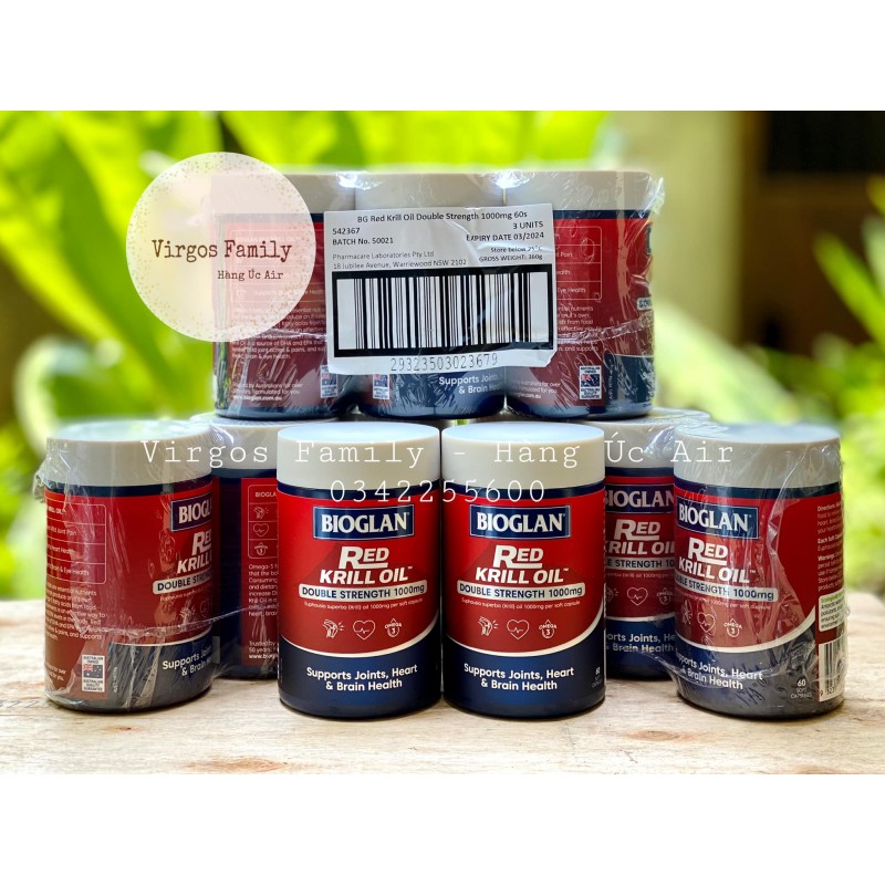 Dầu nhuyễn thể Bioglan Red Krill Oil 1000mg 60 viên