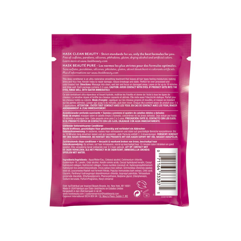 Gói dầu xả sâu Hask Keratin Smooth Deep Conditioner sachet 50g