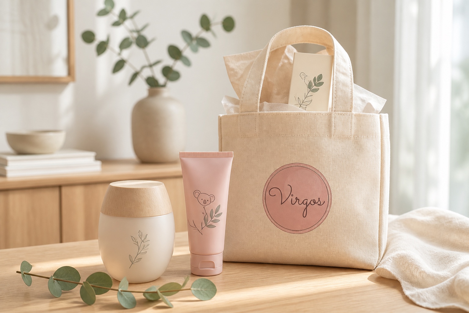 Túi hàng Virgos với các sản phẩm chăm sóc hằng ngày được chọn kỹ